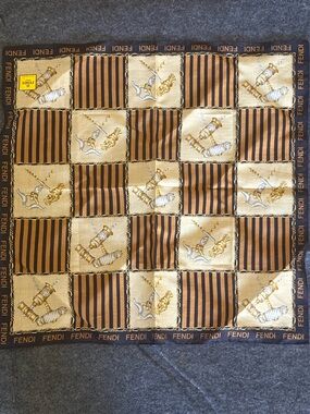 Vintage Fendi Handkerchief Scarf 18”x18”